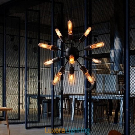 Designer Touch Decorative 12 Light Retro Vintage Sputnik Chandelier