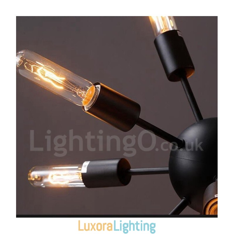 Designer Touch Decorative 12 Light Retro Vintage Sputnik Chandelier