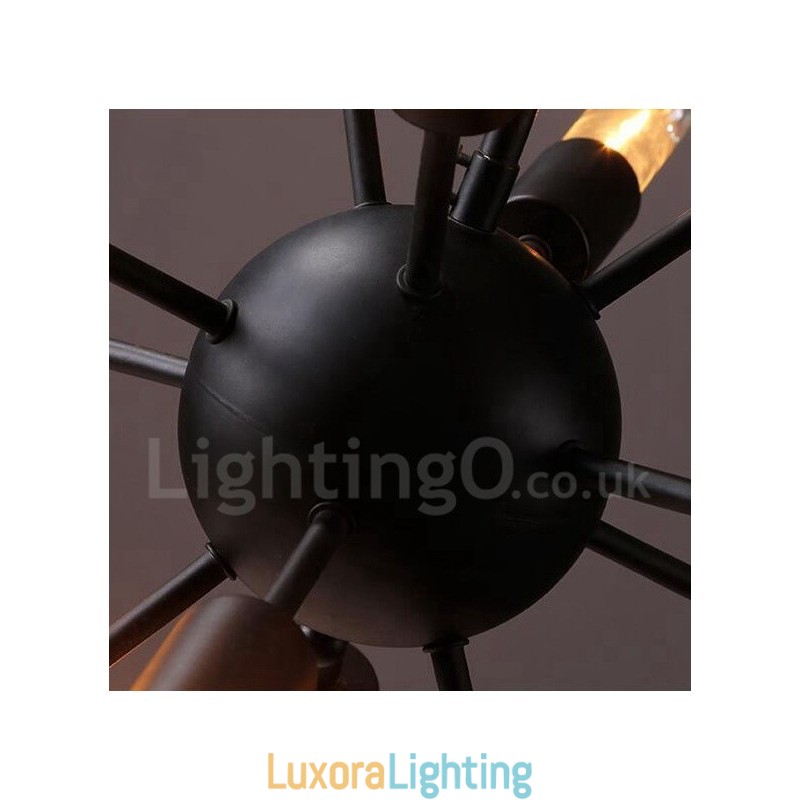 Designer Touch Decorative 12 Light Retro Vintage Sputnik Chandelier