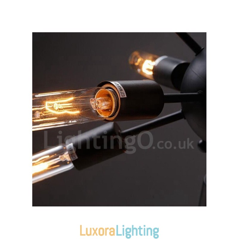Designer Touch Decorative 12 Light Retro Vintage Sputnik Chandelier