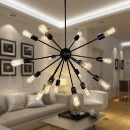 Designer Touch Decorative 16 Light Vintage Retro Sputnik Chandelier