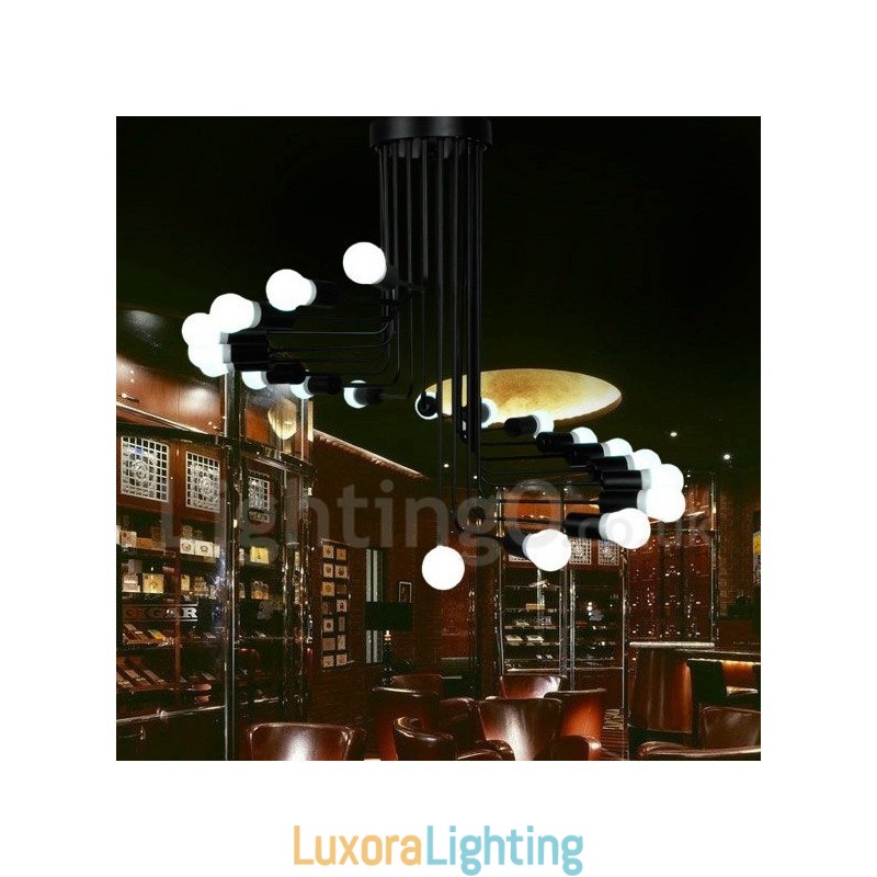 Designer Touch Decorative Black Contemporary Chandelier Lamp Light