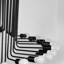 Designer Touch Decorative Black 26 Light Retro Vintage Modern Contemporary Chandelier Lamp Light