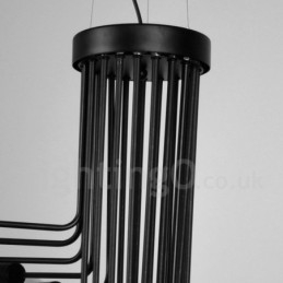 Designer Touch Decorative Black 26 Light Retro Vintage Modern Contemporary Chandelier Lamp Light