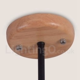 Designer Touch Decorative Wood Single Tier 5 Light Chandelier Lamp Modern Contemporary Style