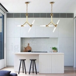 Designer Touch Decorative Modern Contemporary 2 Tier 4 Light Golden Chandelier Lamp