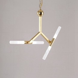 Designer Touch Decorative Modern Contemporary 2 Tier 4 Light Golden Chandelier Lamp