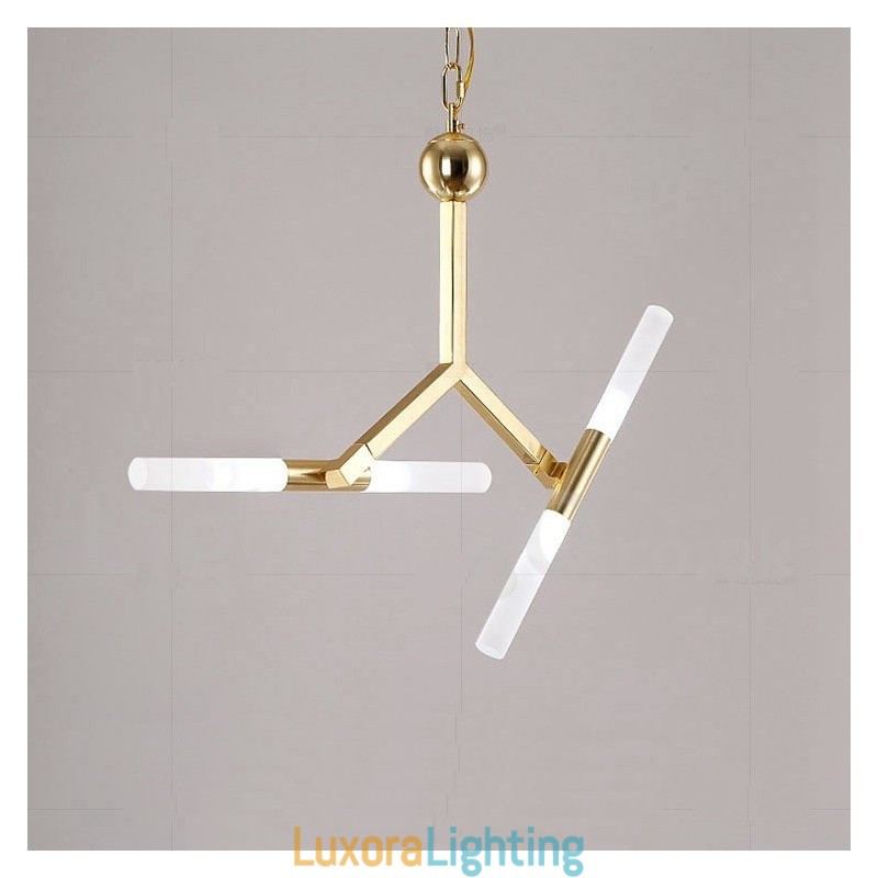 Designer Touch Decorative Modern Contemporary 2 Tier 4 Light Golden Chandelier Lamp