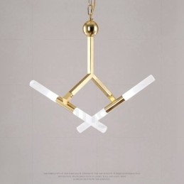 Designer Touch Decorative Modern Contemporary 2 Tier 4 Light Golden Chandelier Lamp