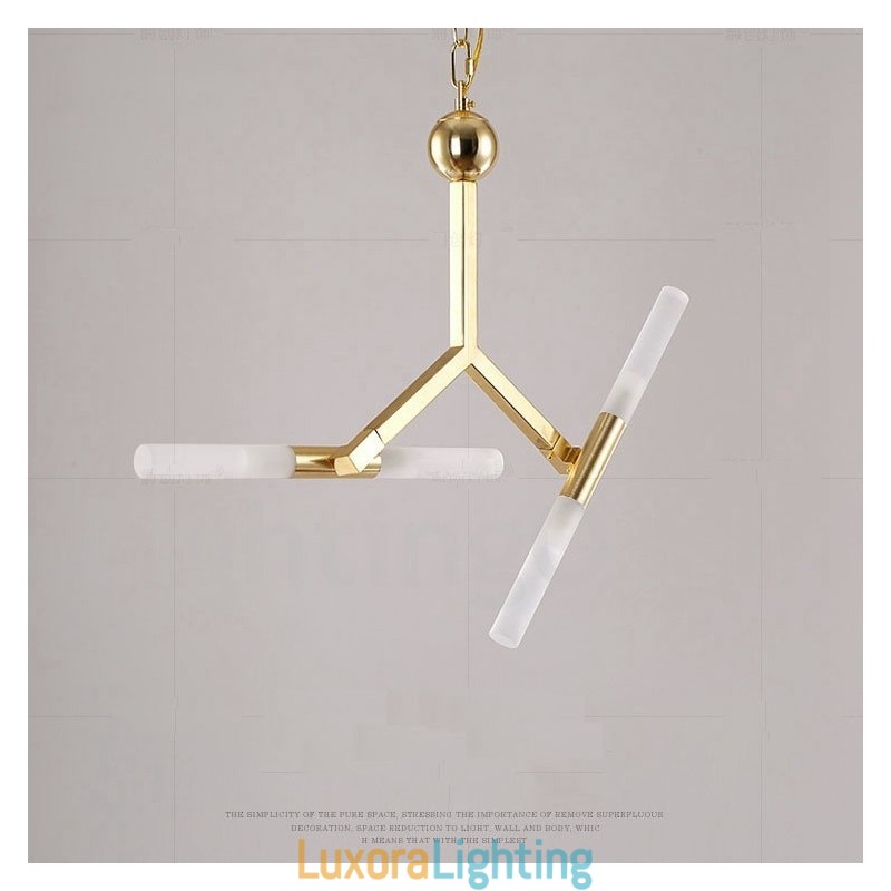 Designer Touch Decorative Modern Contemporary 2 Tier 4 Light Golden Chandelier Lamp