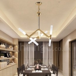 Designer Touch Decorative Modern Contemporary 2 Tier 6 Light Golden Chandelier Lamp