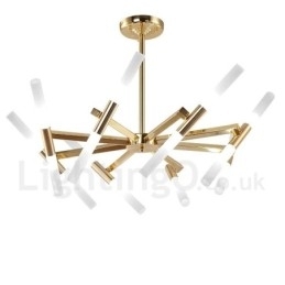 Designer Touch Decorative Modern Contemporary 2 Tier 16 Light Golden Chandelier Lamp