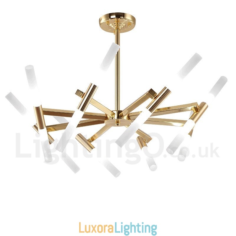 Designer Touch Decorative Modern Contemporary 2 Tier 16 Light Golden Chandelier Lamp