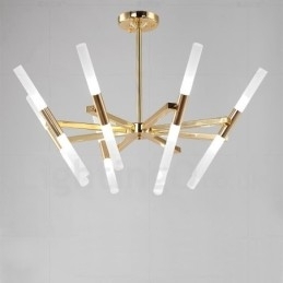 Designer Touch Decorative Modern Contemporary 2 Tier 16 Light Golden Chandelier Lamp