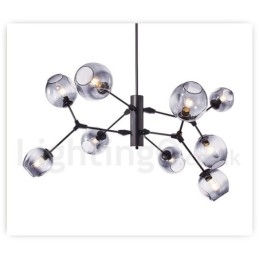 Designer Touch Decorative Chandelier with Glass Shade Modern Contemporary Style
