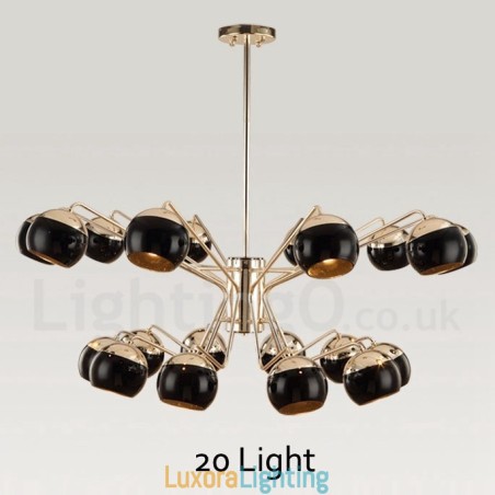 Designer Touch Decorative Contemporary Metal Chandelier Lamp with Glass Shade