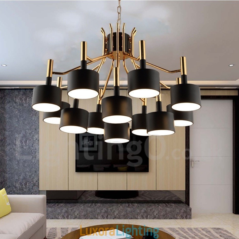 Designer Touch Decorative Modern Contemporary 12 Light 2 Tier Chandelier Lamp Light