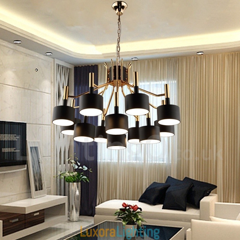 Designer Touch Decorative Modern Contemporary 12 Light 2 Tier Chandelier Lamp Light