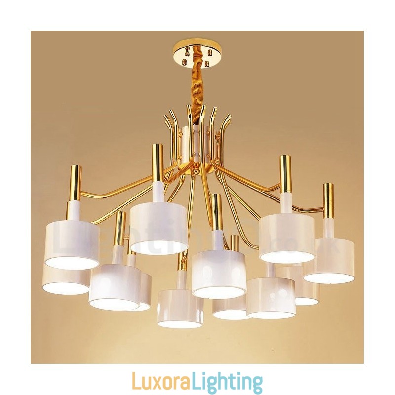 Designer Touch Decorative Modern Contemporary 12 Light 2 Tier Chandelier Lamp Light
