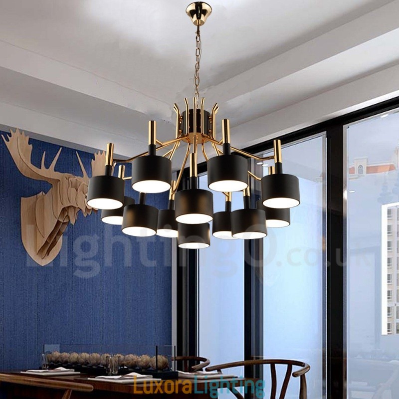 Designer Touch Decorative Modern Contemporary 12 Light 2 Tier Chandelier Lamp Light