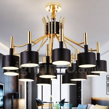 Designer Touch Decorative 15 Light 2 Tier Modern Contemporary Style Chandelier Lamp Light