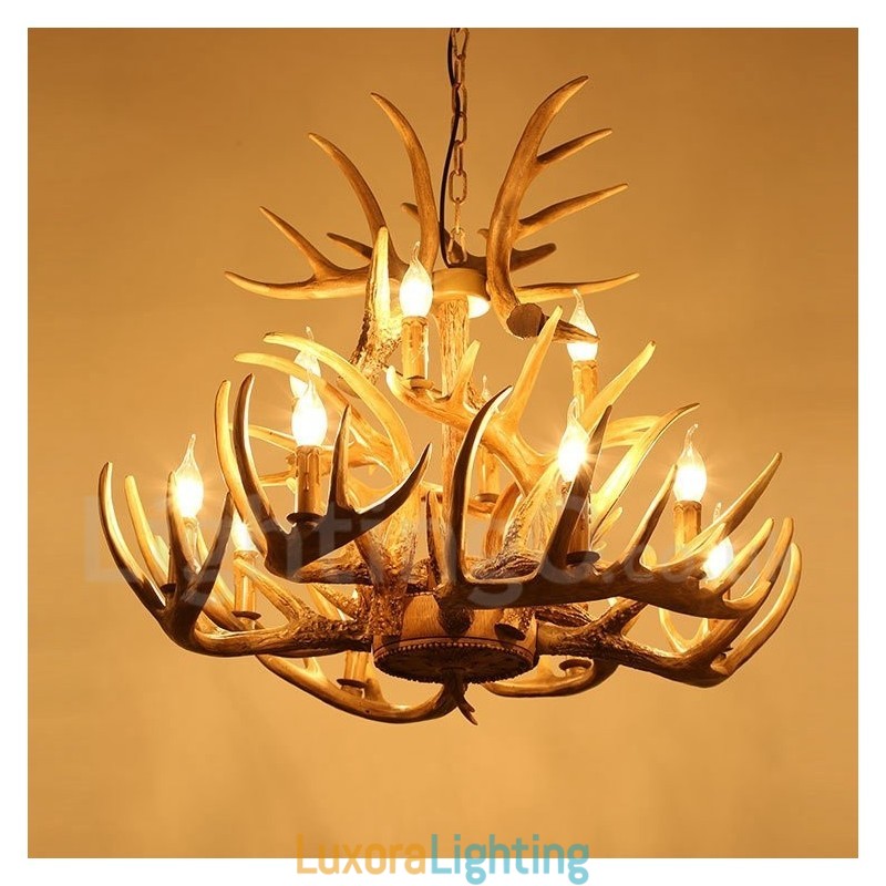 Designer Touch Decorative Vintage Country 12 Light Chandelier Light