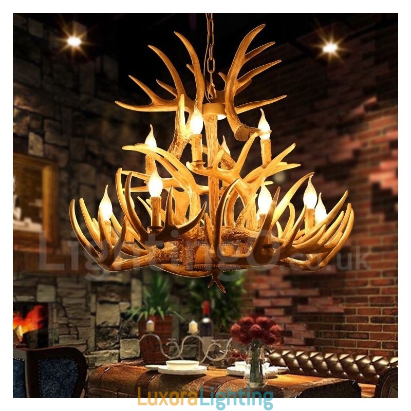 Designer Touch Decorative Vintage Country 12 Light Chandelier Light