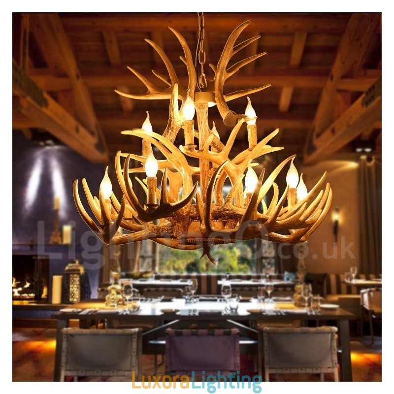 Designer Touch Decorative Vintage Country 12 Light Chandelier Light