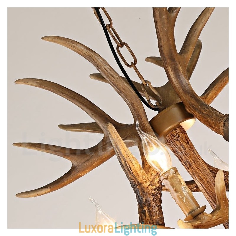 Designer Touch Decorative Vintage Country 12 Light Chandelier Light