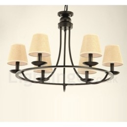 Designer Touch Decorative Country Retro 6 Light Single Tier Chandelier Lamp Light