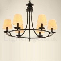 Designer Touch Decorative Country Retro 6 Light Single Tier Chandelier Lamp Light