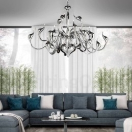 Designer Touch Decorative 24 Lights Modern Swan Chandelier Light G4 Chrome Plating Bulb Included