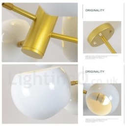 Designer Touch Decorative White 10 Light Modern Contemporary Chandelier Lamp Light