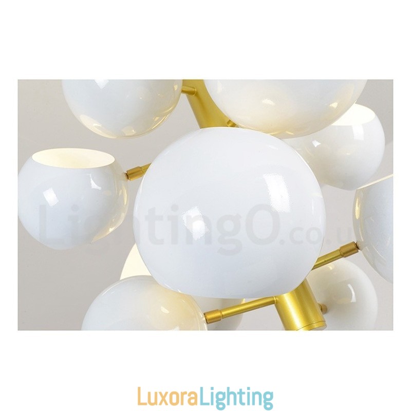 Designer Touch Decorative White 10 Light Modern Contemporary Chandelier Lamp Light