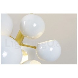 Designer Touch Decorative White 10 Light Modern Contemporary Chandelier Lamp Light