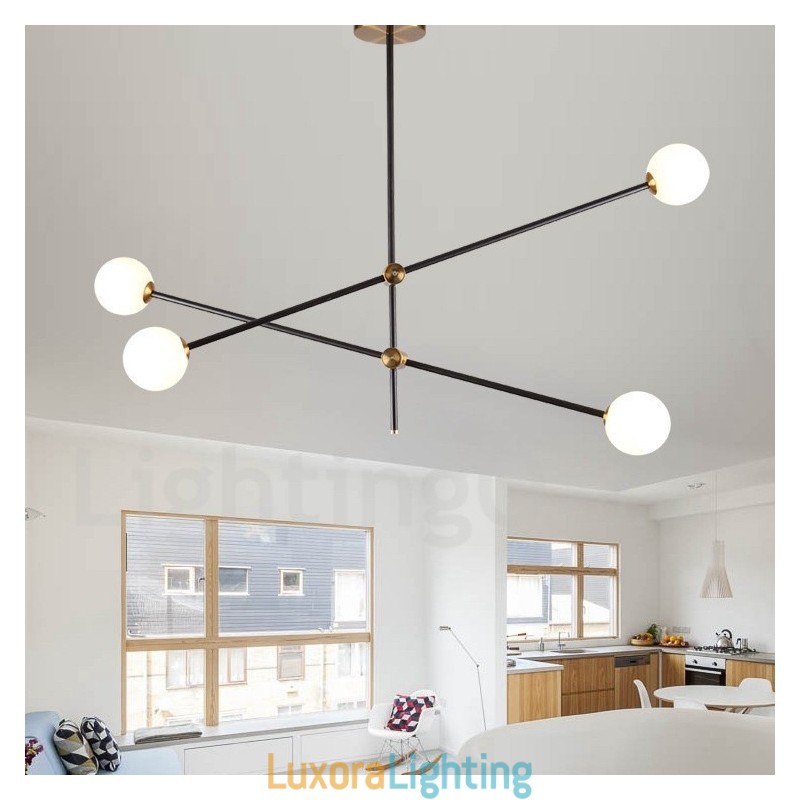 Designer Touch Decorative Modern Contemporary 4 Light 2 Tier Chandelier Light