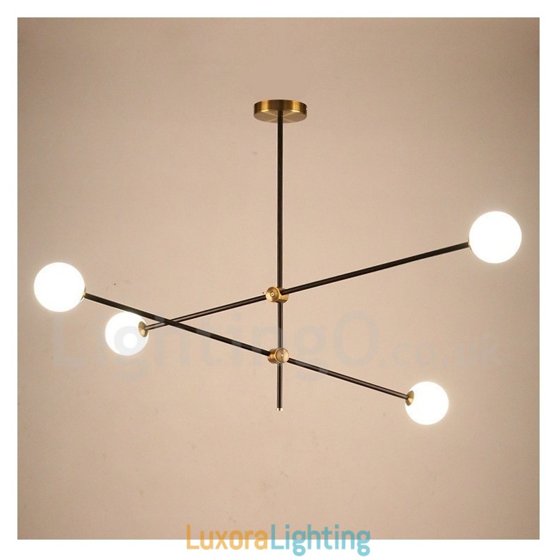 Designer Touch Decorative Modern Contemporary 4 Light 2 Tier Chandelier Light