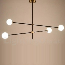 Designer Touch Decorative Modern Contemporary 4 Light 2 Tier Chandelier Light