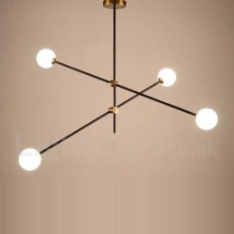 Designer Touch Decorative Modern Contemporary 4 Light 2 Tier Chandelier Light
