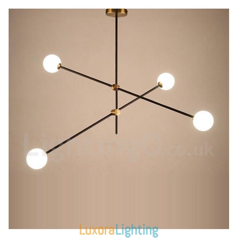 Designer Touch Decorative Modern Contemporary 4 Light 2 Tier Chandelier Light