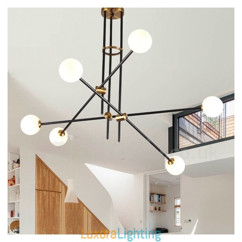 Designer Touch Decorative Modern Contemporary 6 Light 3 Tier Chandelier Light