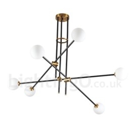 Designer Touch Decorative Modern Contemporary 6 Light 3 Tier Chandelier Light