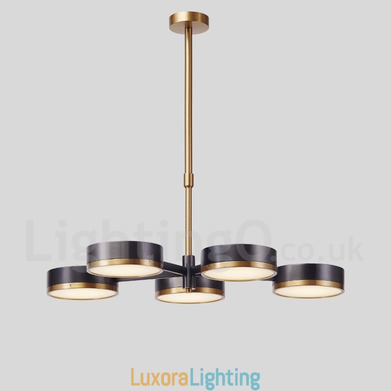 Designer Touch Decorative 5 Light Modern Contemporary Single Tier Chandelier Light