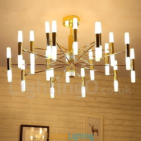Designer Touch Decorative 40 Light Golden 2 Tier Modern Contemporary Chandelier Light Lamp