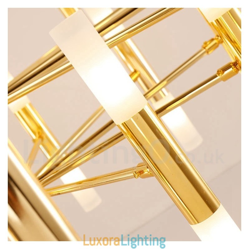 Designer Touch Decorative 40 Light Golden 2 Tier Modern Contemporary Chandelier Light Lamp