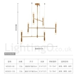 Designer Touch Decorative 8 Light 3 Tier Modern Contemporary Chandelier Lamp Light