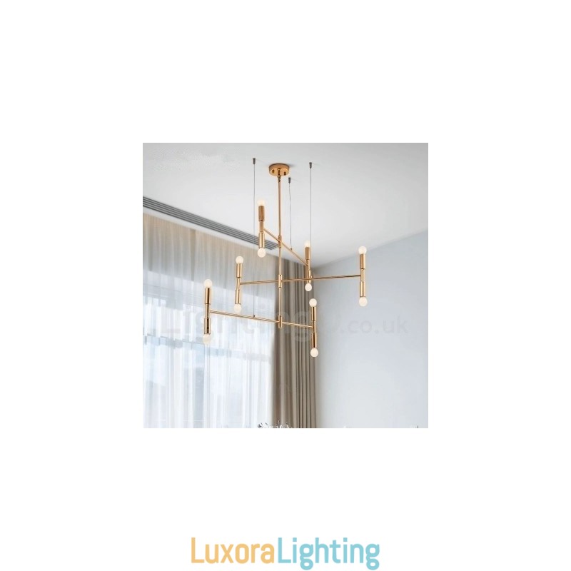 Designer Touch Decorative 8 Light 3 Tier Modern Contemporary Chandelier Lamp Light