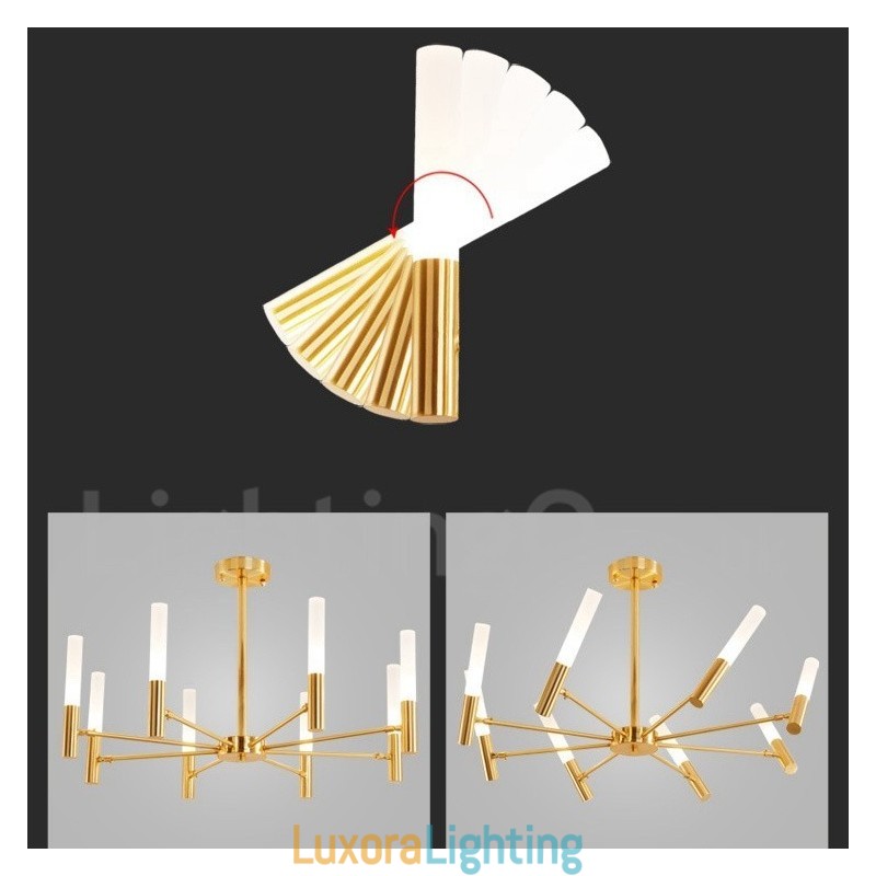 Designer Touch Decorative 8 Light Rotatable Modern Contemporary Chandelier Light