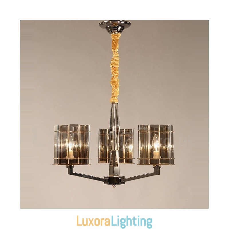 Designer Touch Decorative 3 Light Modern Contemporary Single Tier Chandelier Light