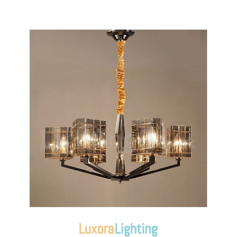 Designer Touch Decorative 6 Light Modern Contemporary Single Tier Chandelier Light